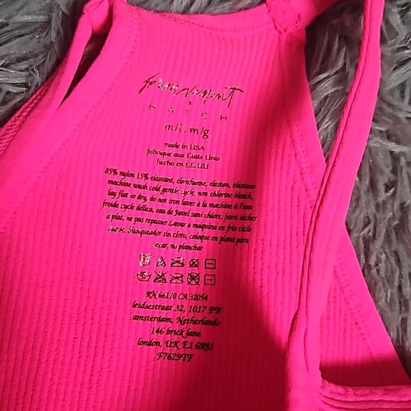 NWOT Maternity Free People Movement x Hatch Happiness Runs Crop M/L Bright Pink - Picture 6 of 9
